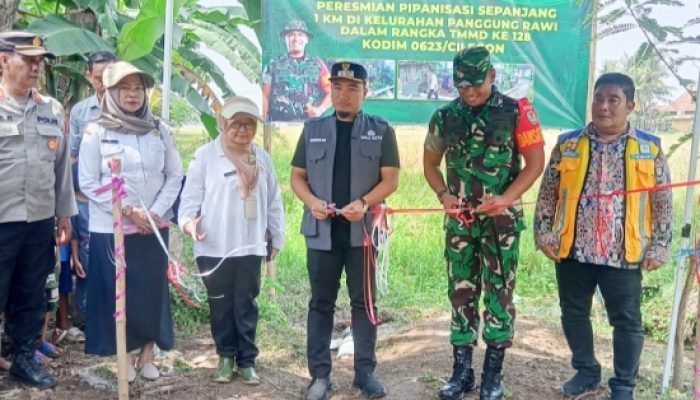TMMD 128 Kodim Cilegon Resmikan Pipanisasi 1 Km, Akhiri 25 Tahun Krisis Air Petani