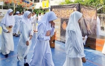 SMPN 1 Kota Cilegon Gelar Manasik Haji Kelas 8, Siswa Praktik Langsung Rangkaian Ibadah Haji