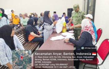 Babinsa Koramil 2304/Anyar Laksanakan Bintahwil, Tekankan Keselamatan Kerja hingga Dampingi Penyaluran Bantuan Pangan