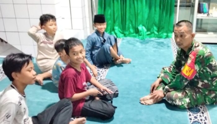 Babinsa Koramil 2305/Cinangka Aktif Bintahwil, Dukung Pendidikan Mengaji dan Program Makan Bergizi Gratis
