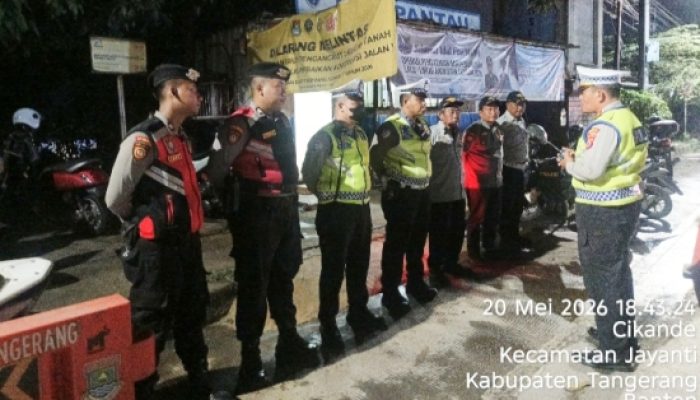 Dishub Kabupaten Tangerang dan Satlantas Polresta Tangerang Gelar Penyekatan Truk Tambang Sumbu III di Pos Pantau Sertang