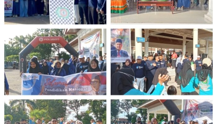 Hardiknas 2026, Ribuan Guru di Takalar Tumpah Ruah, Wabup–Forkopimda Kompak Pimpin Gerak Jalan Santai