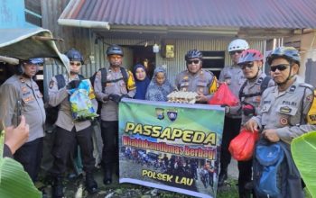 Inovasi Passapeda Polsek Lau, Jaga Keamanan Warga Sambil Berbagi Sesama