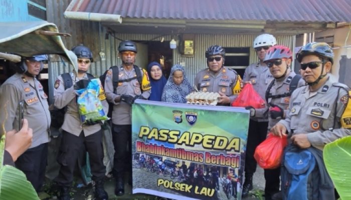Inovasi Passapeda Polsek Lau, Jaga Keamanan Warga Sambil Berbagi Sesama