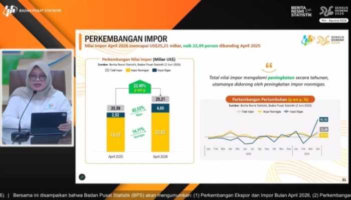 Indonesia Catat Surplus Neraca Perdagangan USD 89,1 Juta pada April, Berlanjut 72 Bulan Berturut-turut