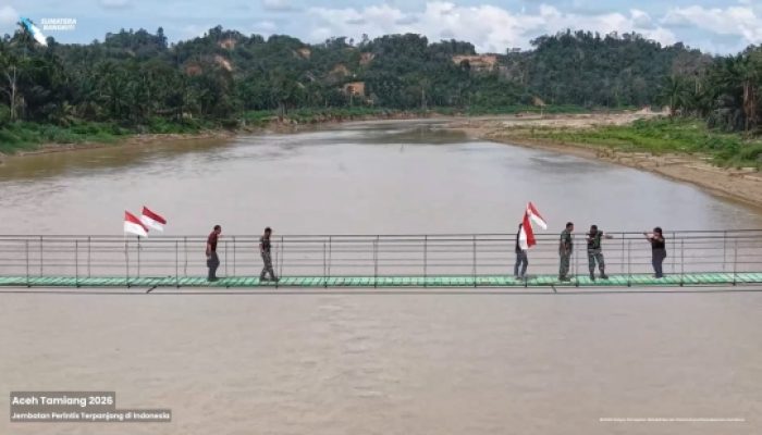 Berkat Jembatan Gantung 240 Meter, Pelajar Aceh Tamiang Kini Bisa Berangkat Sekolah dengan Mudah