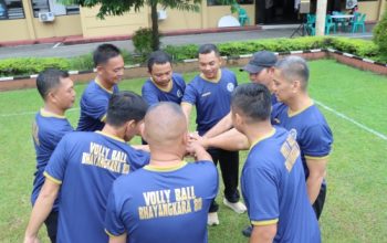 Kapolres Maros Turut Ramaikan Turnamen Bola Voli Kapolres Cup Sambut Hari Bhayangkara ke-80