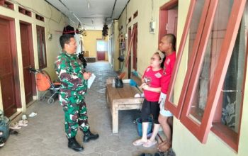 Babinsa Koramil 2303/Pulomerak Laksanakan Pendataan Siswa dan Warga Kontrakan Demi Tertib Administrasi dan Keamanan Wilayah