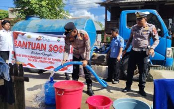 Peringati Hari Bhayangkara ke-80, Polres Jeneponto Salurkan Bantuan Air Bersih ke Warga