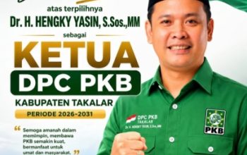 Ketua Baru PKB Takalar, H.Hengky Yasin Usung Semangat Pembenahan dan Penguatan Struktur Partai