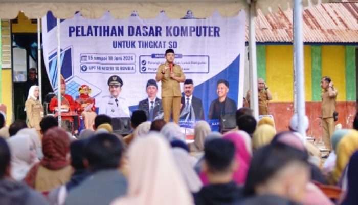 MRP Center Inisiasi Pelatihan Komputer Siswa SD di Rumbia, Resmi Dibuka Bupati Jeneponto