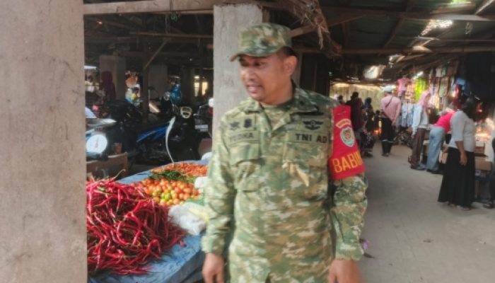 Babinsa Koramil 2307/Ciwandan Laksanakan Pendataan Warga Kurang Mampu dan Monitoring Harga Sembako