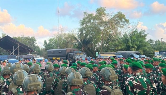 Yonif TP 845 Ksatria Satam dan Kodim 0414 Belitung Amankan Objek Vital PT Timah Saat Aksi Penambang