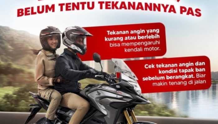 Ban Motor Masih Tebal Belum Tentu Aman, Honda Babel Ingatkan Cek Tekanan