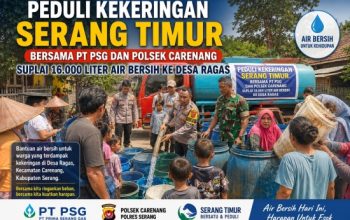 Gandeng PT. Pinarat dan Polsek Carenang, Serang Timur Distribusikan 16.000 Liter Air bersih ke Carenang