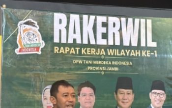 Tutup Rakerwil I DPW TMI Provinsi Jambi, Aiman Adnan WAKETUM DPN Tani Merdeka Indonesia Siap Kawal Hasil Rekomendasi ke Pemerintah Pusat