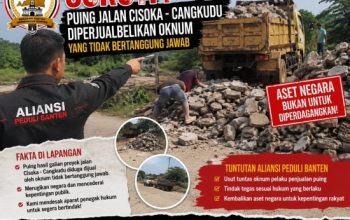 Material Galian Proyek Jalan Cisoka–Cangkudu Diduga Diperjualbelikan, Aliansi Peduli Banten Desak APH Turun Tangan