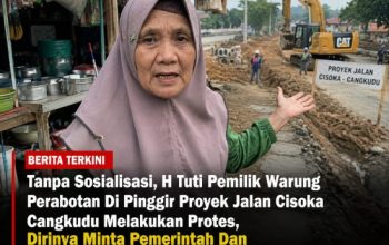 Warung Warga Terancam Terdampak Pembongkaran Jalan Cisoka-Cangkudu, H Uting : “Kalau Dibongkar, Kami Makan dari Mana?”