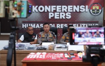 Polres Belitung Ungkap Dua Kasus Narkotika, Ratusan Gram Sabu dan Ekstasi Disita