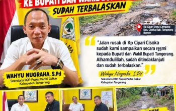 20 Tahun Jalan Hancur di Cipari Tak Kunjung Diperbaiki, Wahyu Nugraha Dorong Bupati Tangerang Turun Tangan