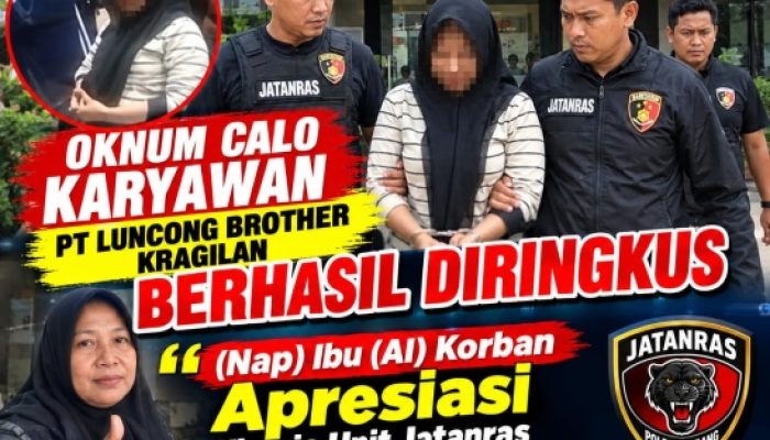 Calo Kerja PT Luncheong Brother Ditangkap! Orang Tua Korban Apresiasi Gerak Cepat Polres Serang