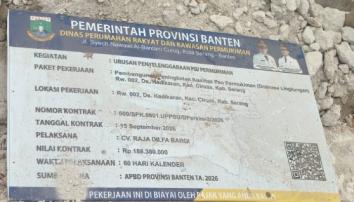 Polda Banten Respons Keluhan Warga Terkait Proyek Drainase di Desa Kadikaran Ciruas Yang Pengerjaannya Amburadul